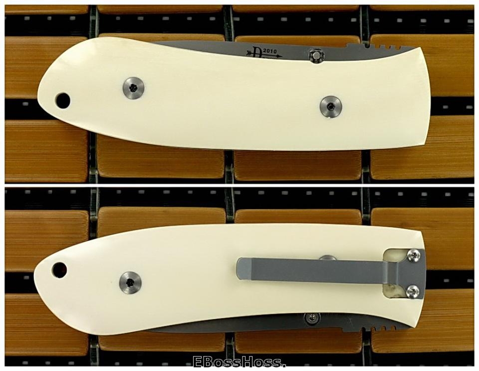Bob Dozier Pre-Ban Ivory Large Folding Hunter (DK-LFH)